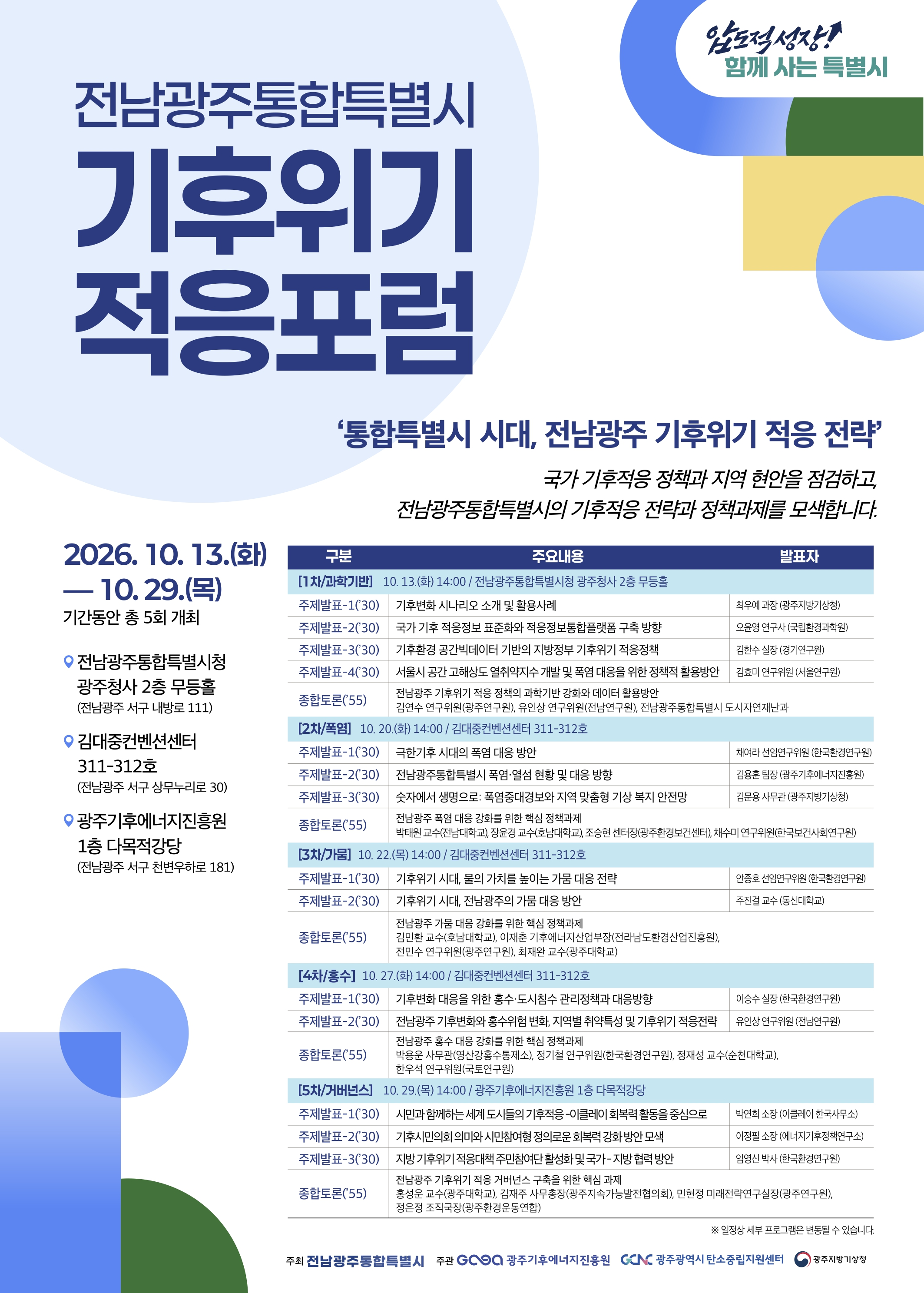 기후위기적응포럼 포스터