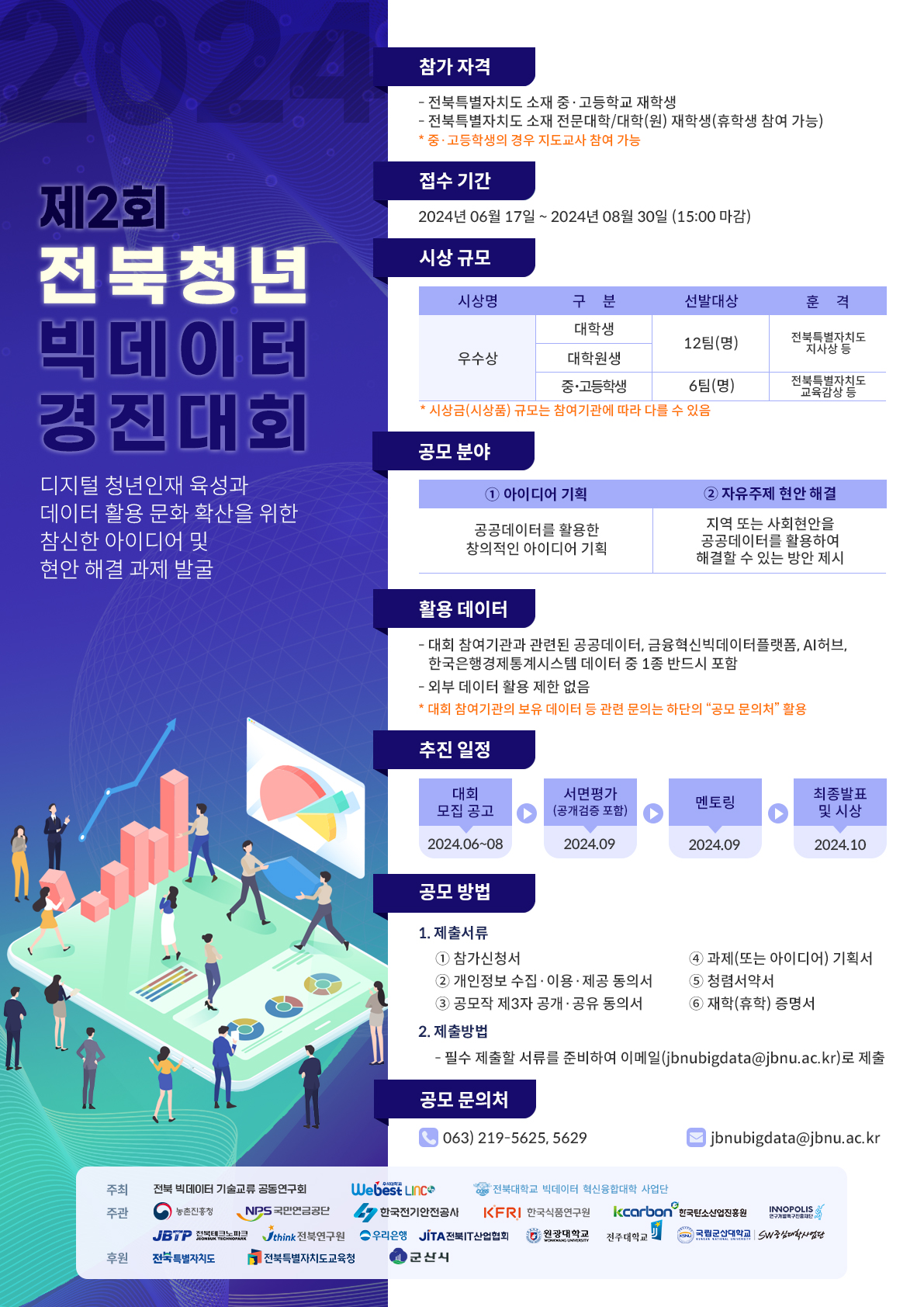 제2회 전북청년 빅데이터 경진대회(포스터)